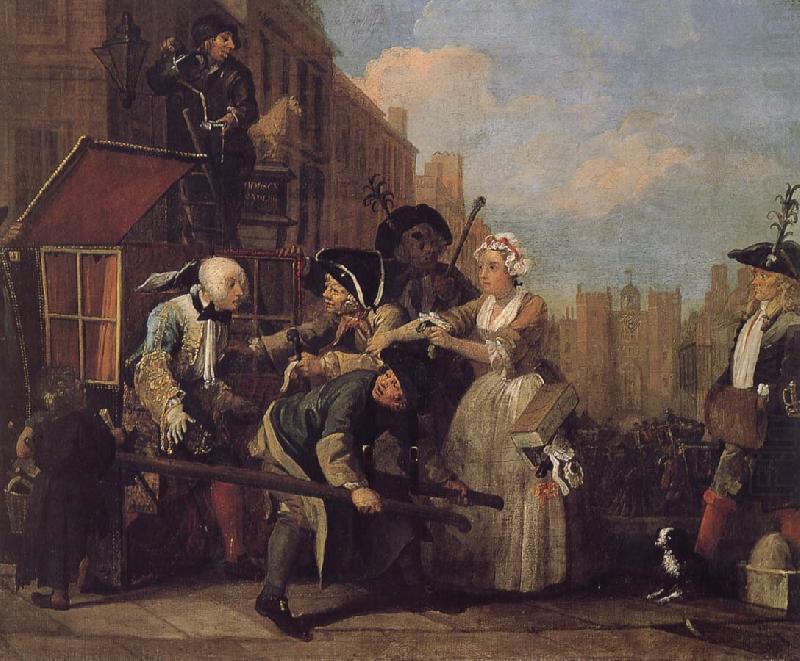 William Hogarth Prodigal son to court arrest oil painting picture